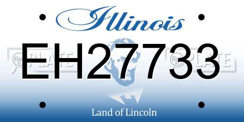 EH27733 Illinois License Plate