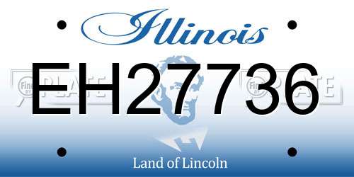 EH27736 Illinois License Plate