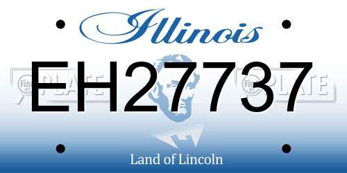 EH27737 Illinois License Plate