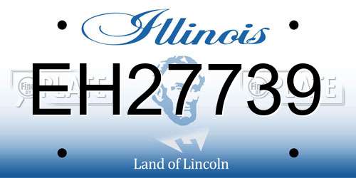EH27739 Illinois License Plate