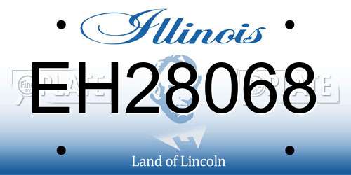 EH28068 Illinois License Plate