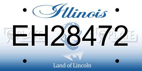 EH28472 Illinois License Plate
