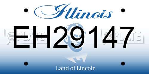 EH29147 Illinois License Plate