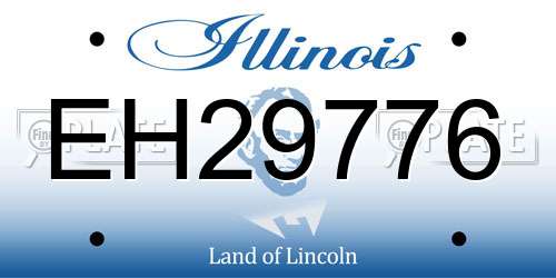 EH29776 Illinois License Plate