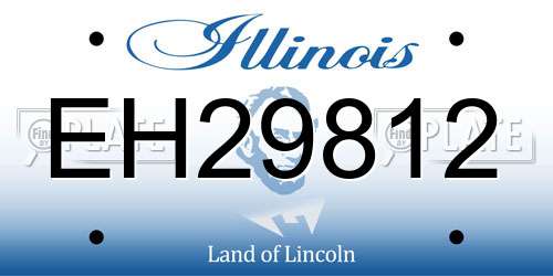 EH29812 Illinois License Plate