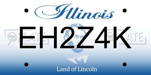 EH2Z4K Illinois License Plate
