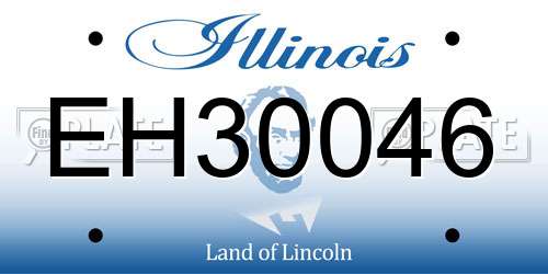 EH30046 Illinois License Plate