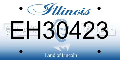 EH30423 Illinois License Plate