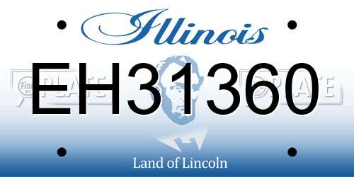 EH31360 Illinois License Plate