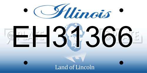 EH31366 Illinois License Plate