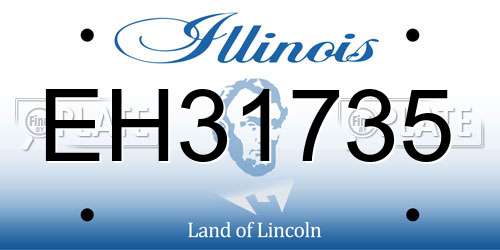 EH31735 Illinois License Plate