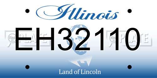 EH32110 Illinois License Plate