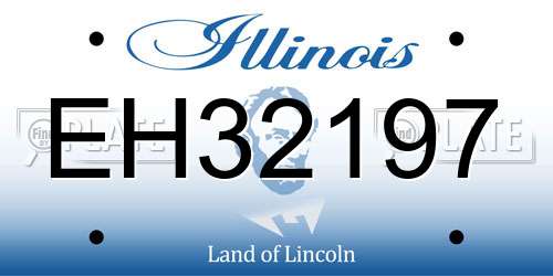 EH32197 Illinois License Plate
