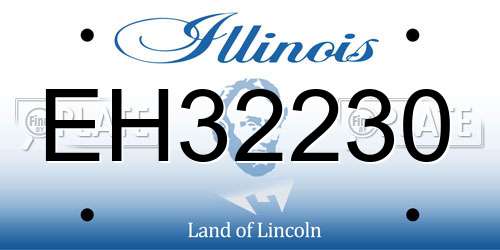 EH32230 Illinois License Plate