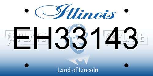 EH33143 Illinois License Plate