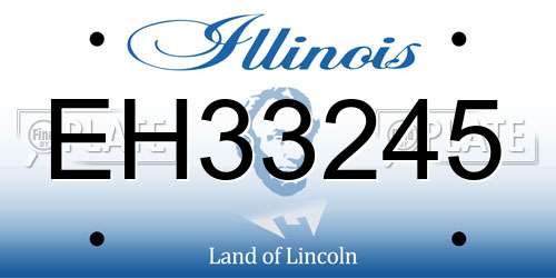 EH33245 Illinois License Plate