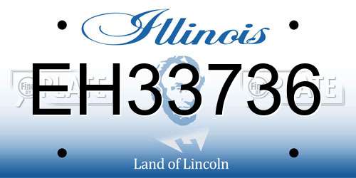 EH33736 Illinois License Plate