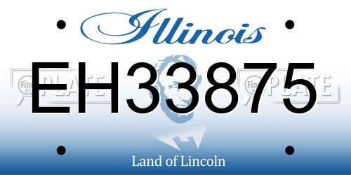 EH33875 Illinois License Plate
