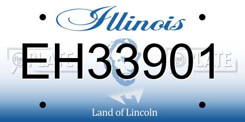 EH33901 Illinois License Plate