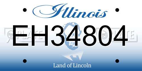 EH34804 Illinois License Plate
