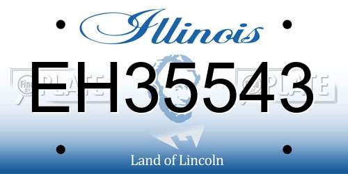 EH35543 Illinois License Plate