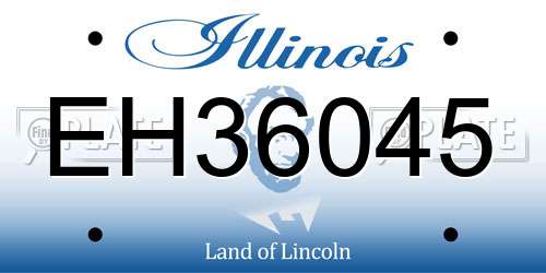 EH36045 Illinois License Plate