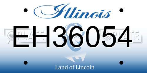 EH36054 Illinois License Plate