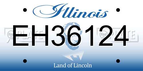 EH36124 Illinois License Plate