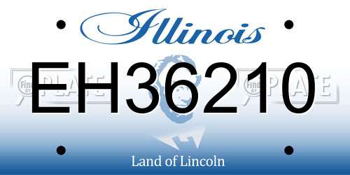EH36210 Illinois License Plate