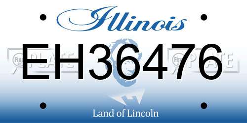 EH36476 Illinois License Plate
