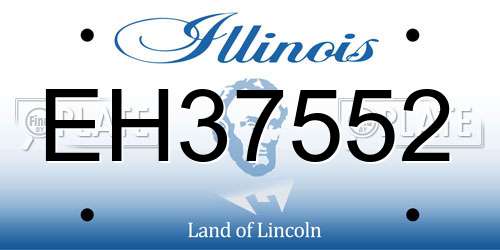 EH37552 Illinois License Plate