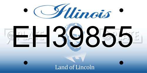 EH39855 Illinois License Plate