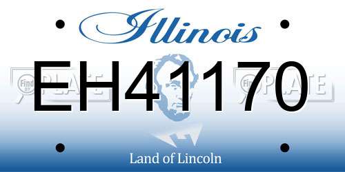 EH41170 Illinois License Plate