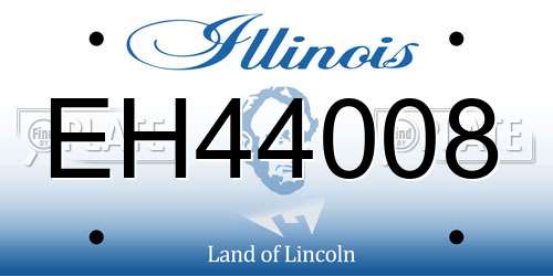 EH44008 Illinois License Plate