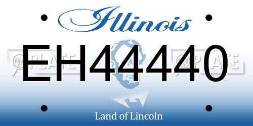 EH44440 Illinois License Plate