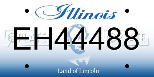 EH44488 Illinois License Plate