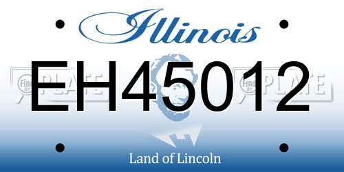 EH45012 Illinois License Plate