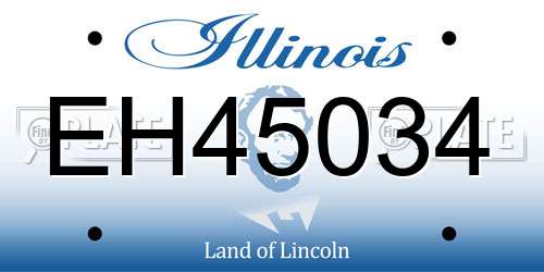 EH45034 Illinois License Plate