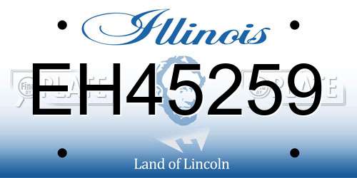 EH45259 Illinois License Plate