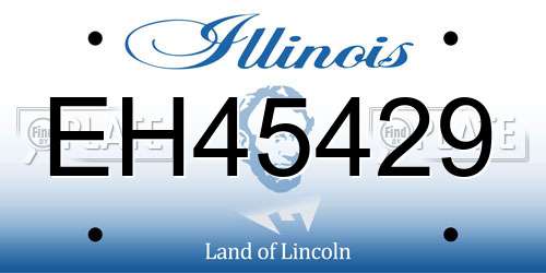 EH45429 Illinois License Plate