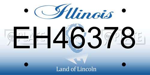 EH46378 Illinois License Plate