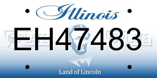 EH47483 Illinois License Plate