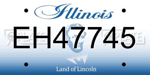 EH47745 Illinois License Plate