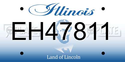 EH47811 Illinois License Plate