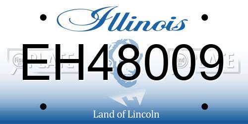 EH48009 Illinois License Plate