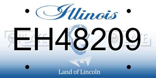 EH48209 Illinois License Plate
