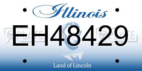 EH48429 Illinois License Plate