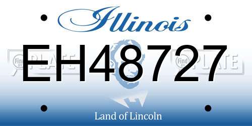 EH48727 Illinois License Plate