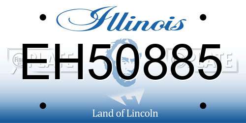 EH50885 Illinois License Plate