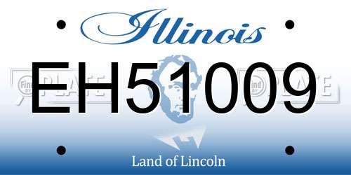 EH51009 Illinois License Plate